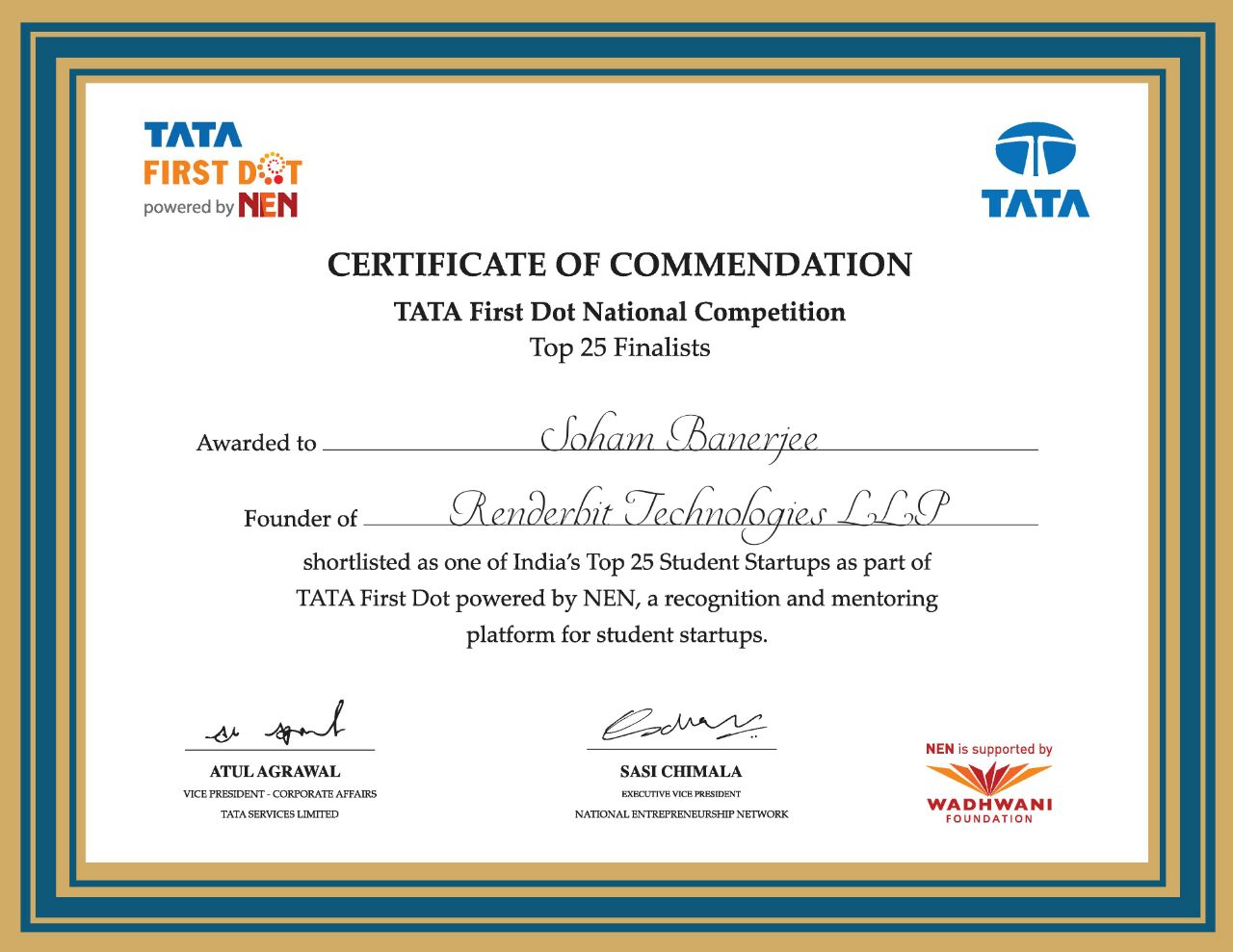 IEM current batch passing out students Soham Banerjee, Shreya Paramanik and Manu Narsaria have opened their own company called Renderbit Technologies