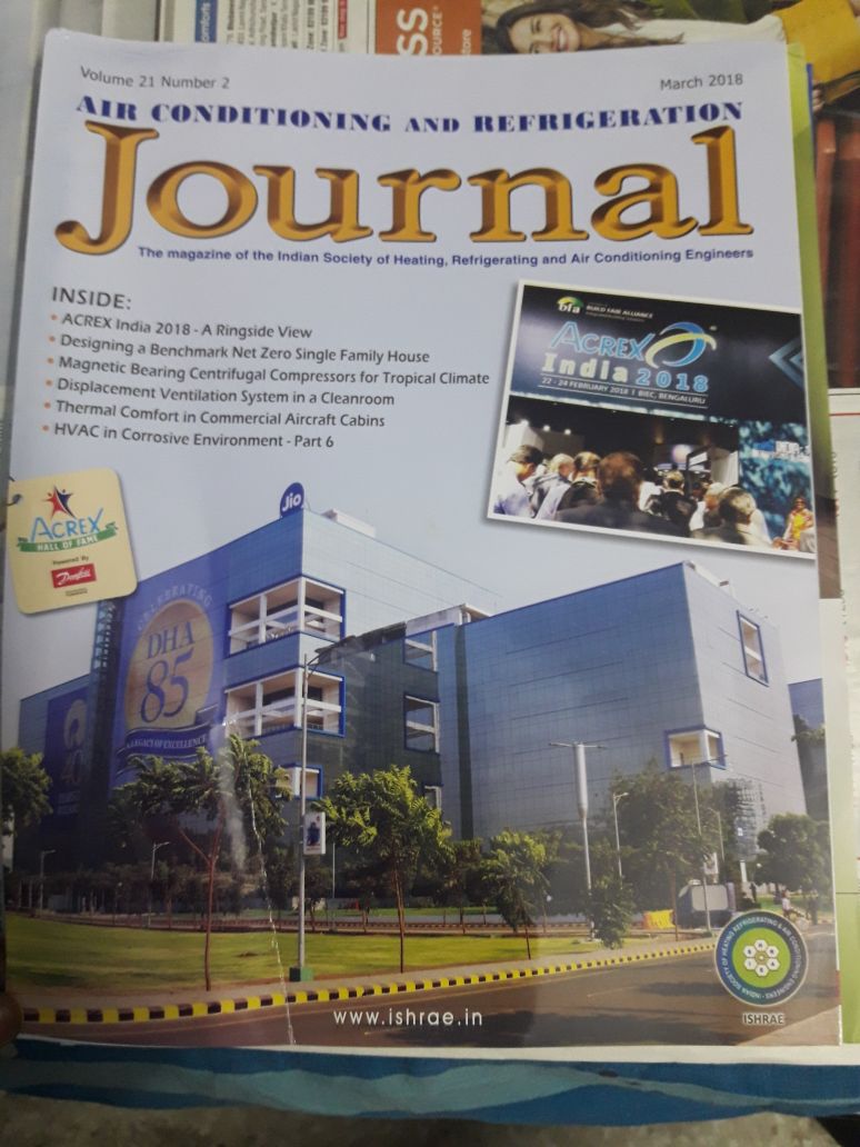 News published by ISHRAE in volume 21, March 2018 journal about the success of IEM at pan India level through aQuest 18 performance