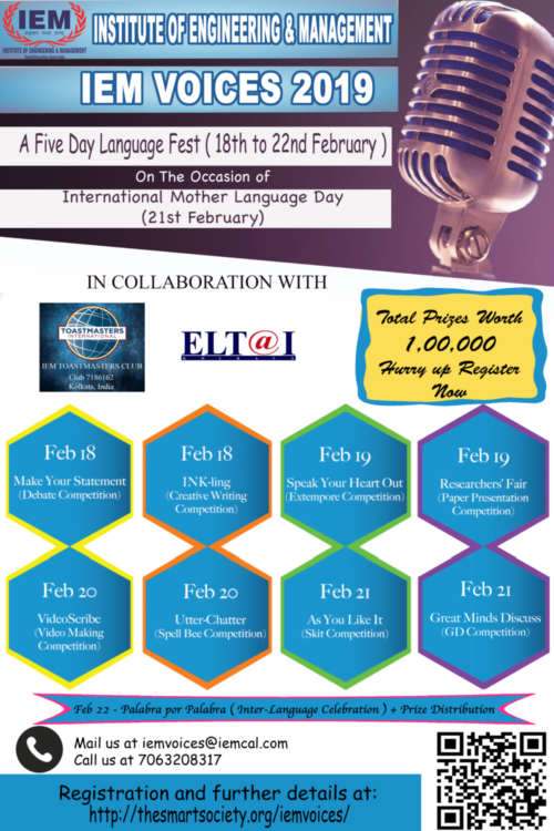 IEM VOICES 2019 : 5 Days Language Fest