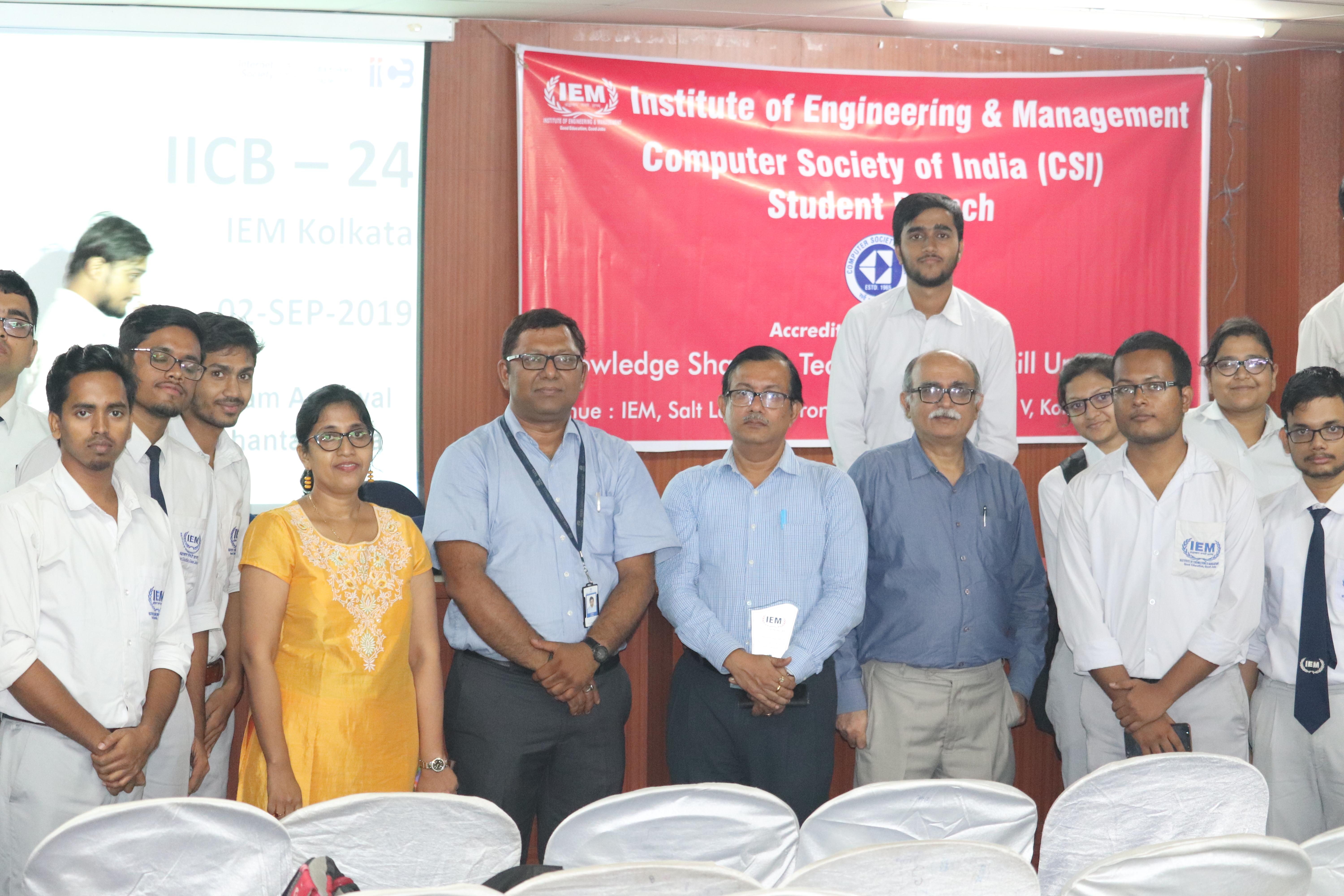 Invited Talk was organized by IEM CSI Student Branch held on 2nd September 2019 at IEM