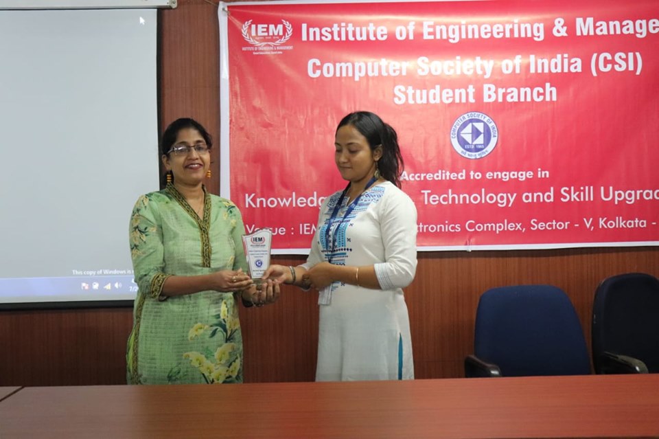 Invited talk organized by IEM-CSI Student Branch on 24th July 2019