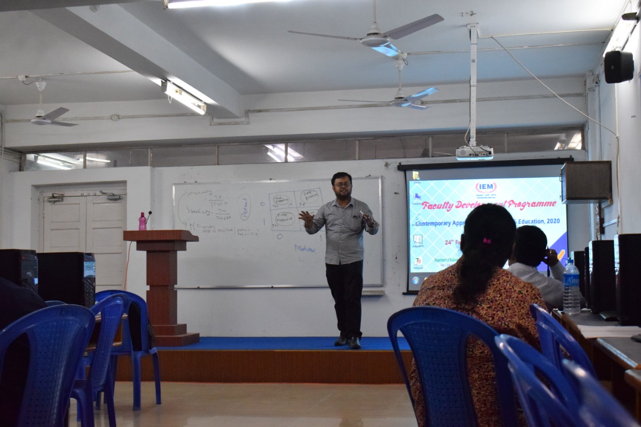 Day – 2 of ongoing FDP by BBA Department of IEM Kolkata on “Contemporary Approaches in Research and Education” (CARE) 2020