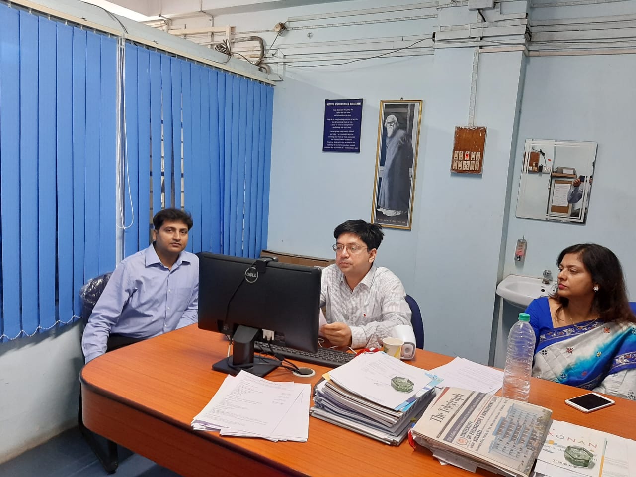 IEM-UEM Group taking campus interviews of IISc Bangalore students for faculty positions at IEM and UEM