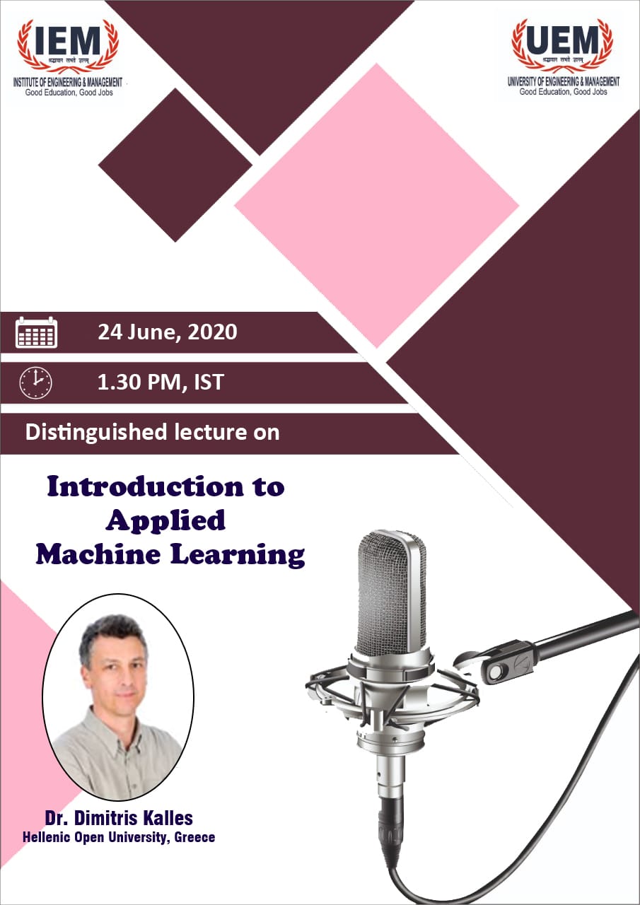 IEM-UEM in Association with SMART Society, USA invites all Alumni, Students, Faculty and Staff for Foreign Distinguished Lecture