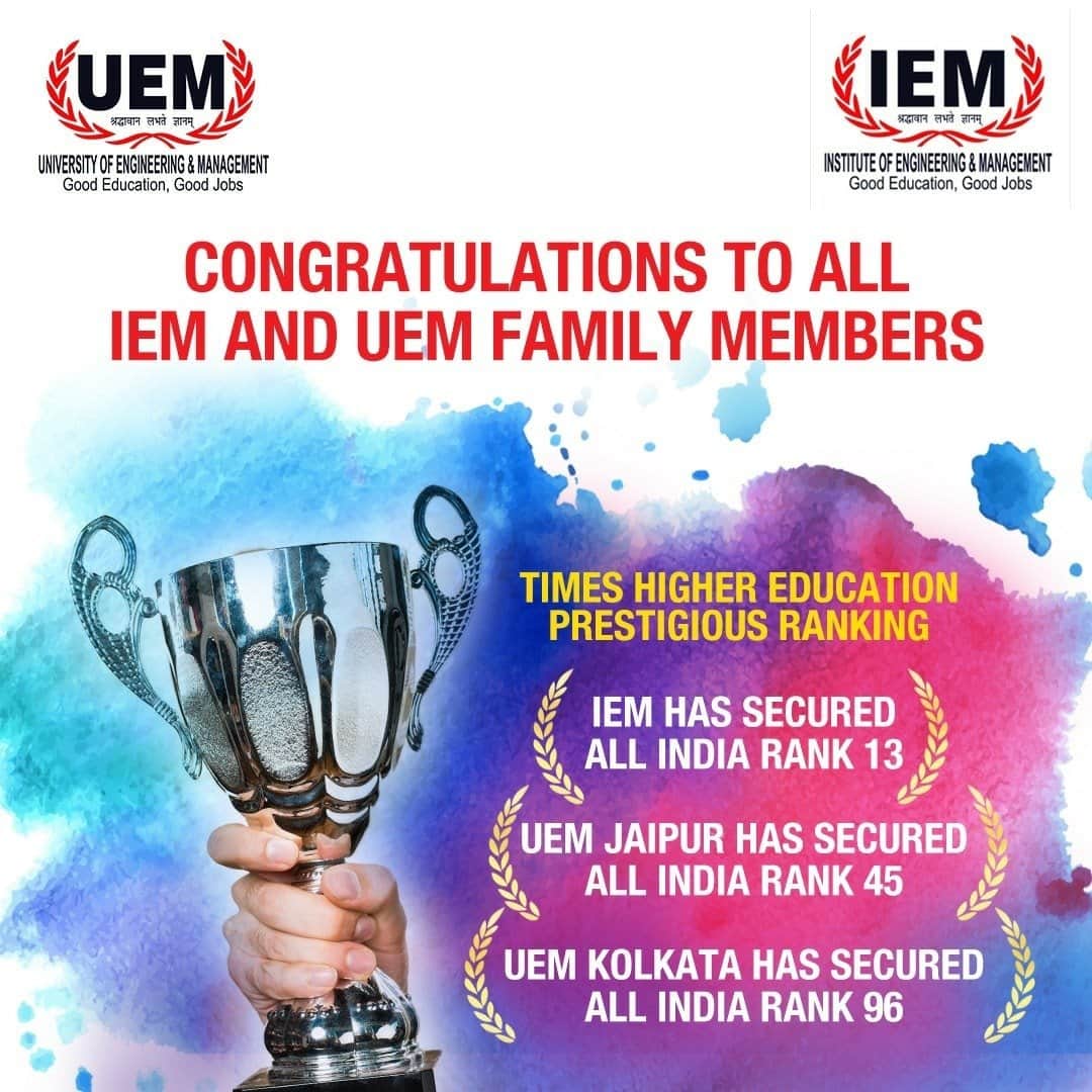 Congratulations to IEM-UEM group for the great achievement in the prestigious TIMES Higher Education Ranking