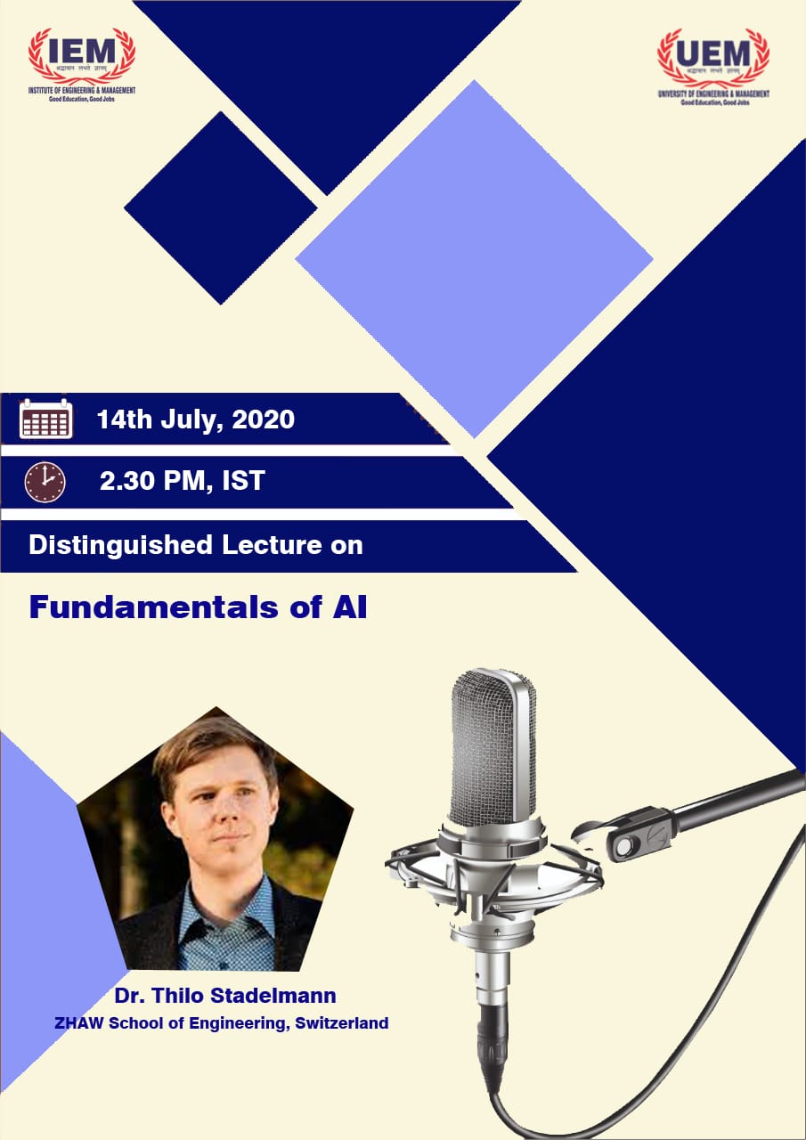 Foreign Distinguished Lecture by Prof. Thilo Stadelmann on 14th July 2020