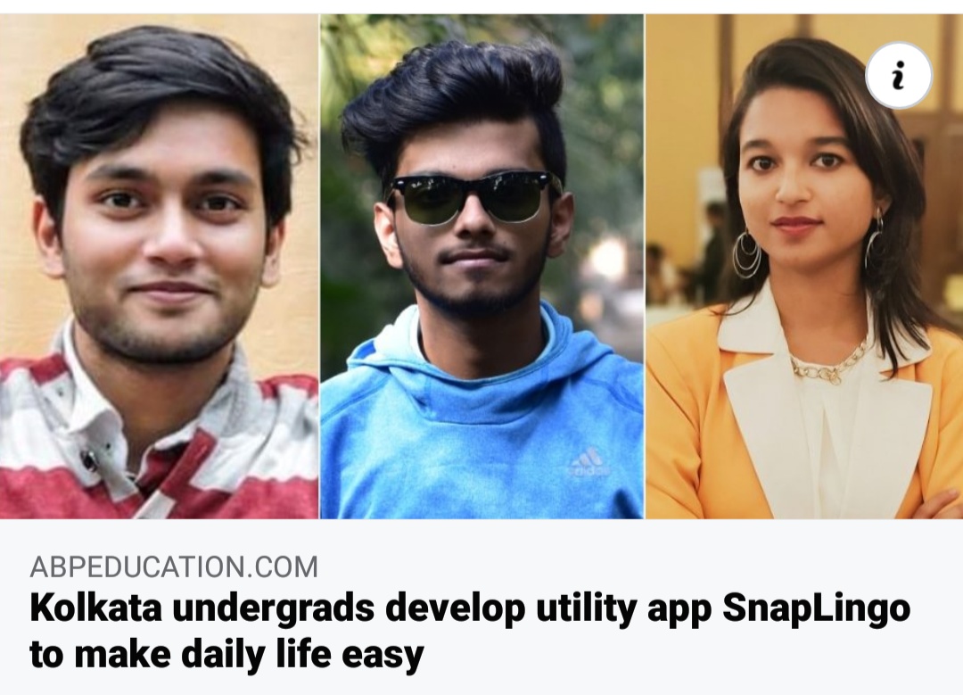 IEM undergrads developed SNAPLINGO app which got published jn ABP education news