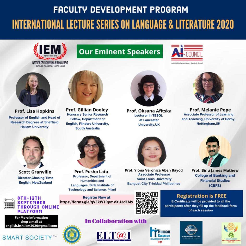 International lecture series on language and literature conducted by IEM Kolkata