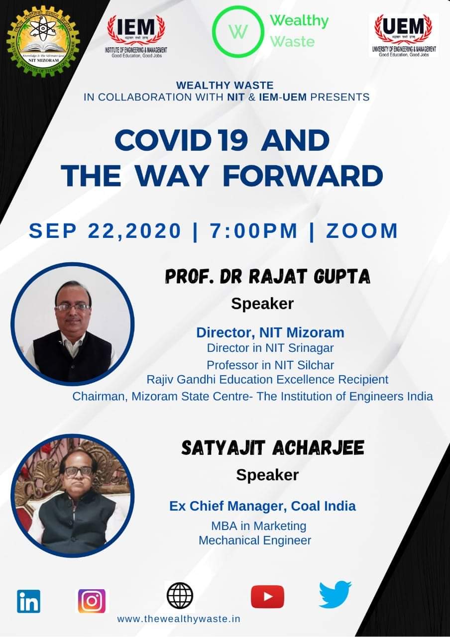 Webinar on COVID 19 AND THE WAY FORWARD on 22nd September, 2020
