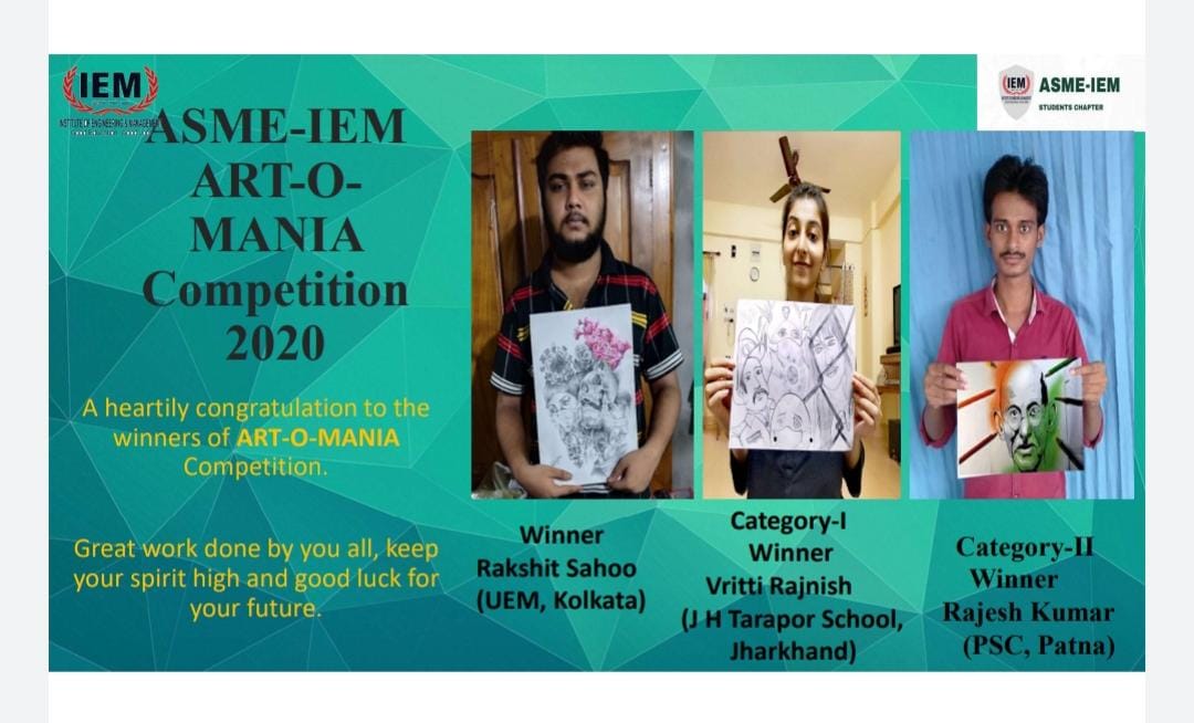 ASME IEM organised a painting competition named ART-O-MANIA