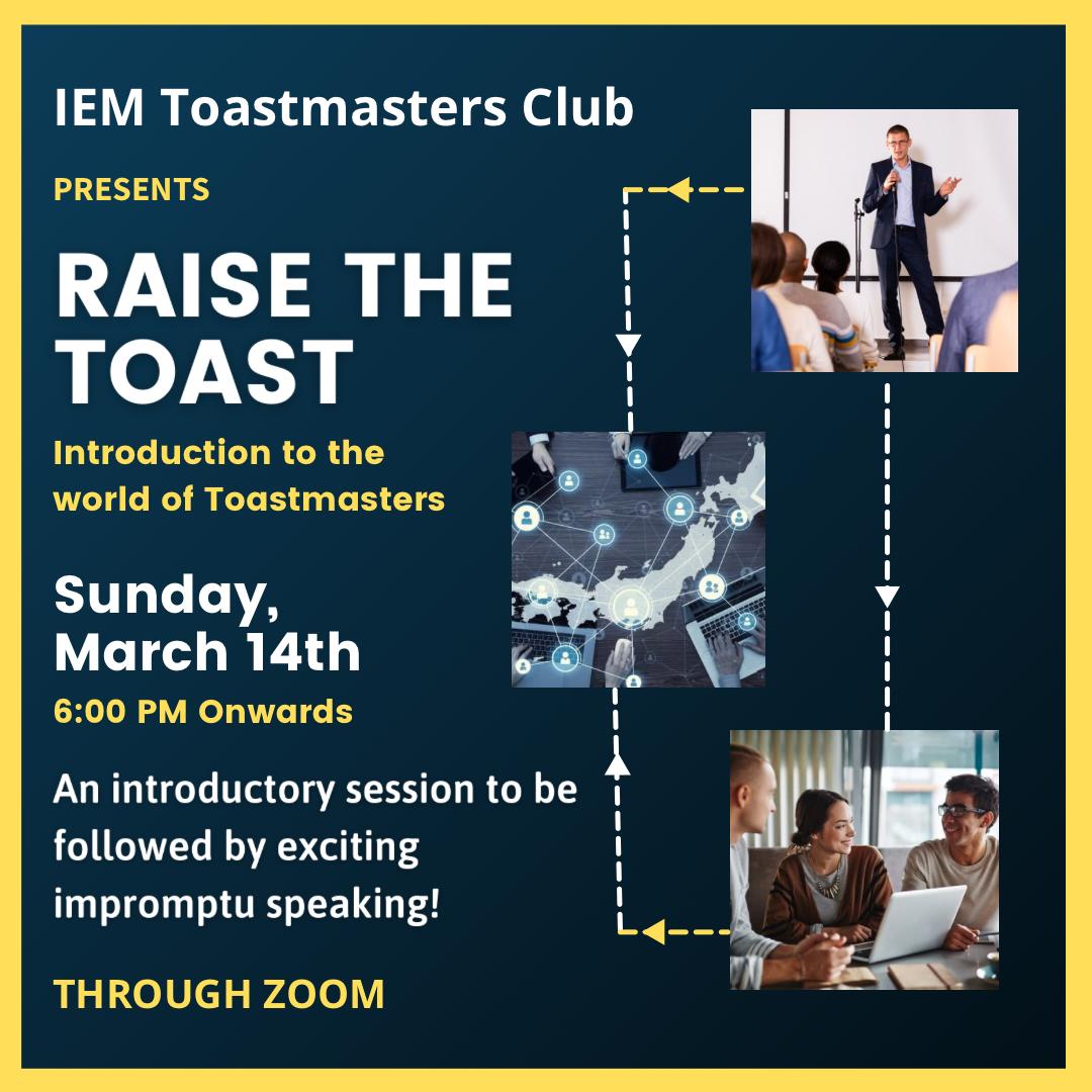 IEM TOASTMASTERS CLUB presents RAISE THE TOAST