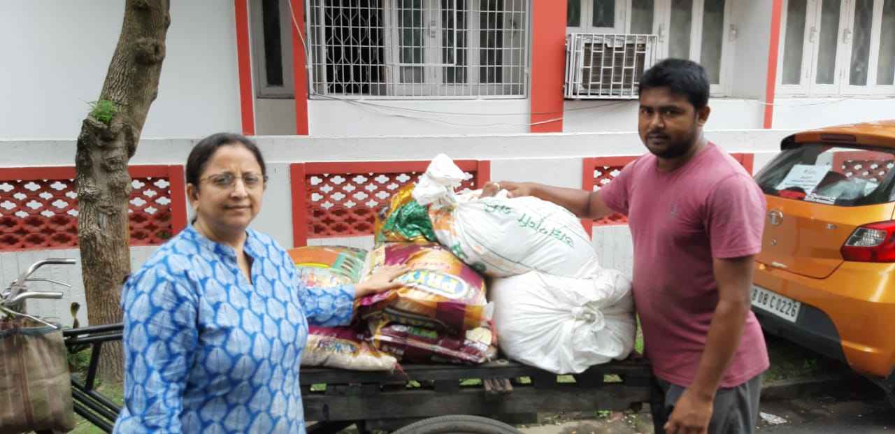 Food distribution in Jharkhali, Sundarban 0n 29 th January,2021