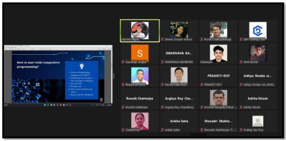 Introduction to Competitive Programming session conducted by IEM Coding Club on  17.10.2022