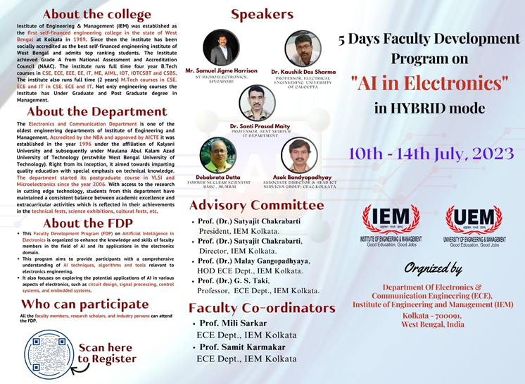 Faculty Development Program organized by IEM ECE department