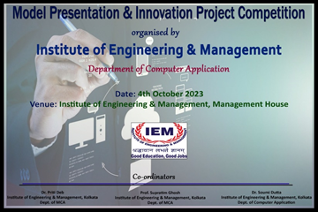 Model Presentation & Innovation Project Competition organized by IEM MCA department