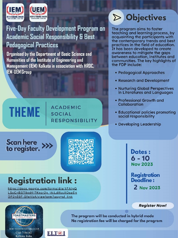 Faculty Development Program on Academic Social Responsibility and Best Pedagogical Practices: