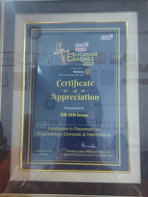 Education Eminence 2023 Award by News18