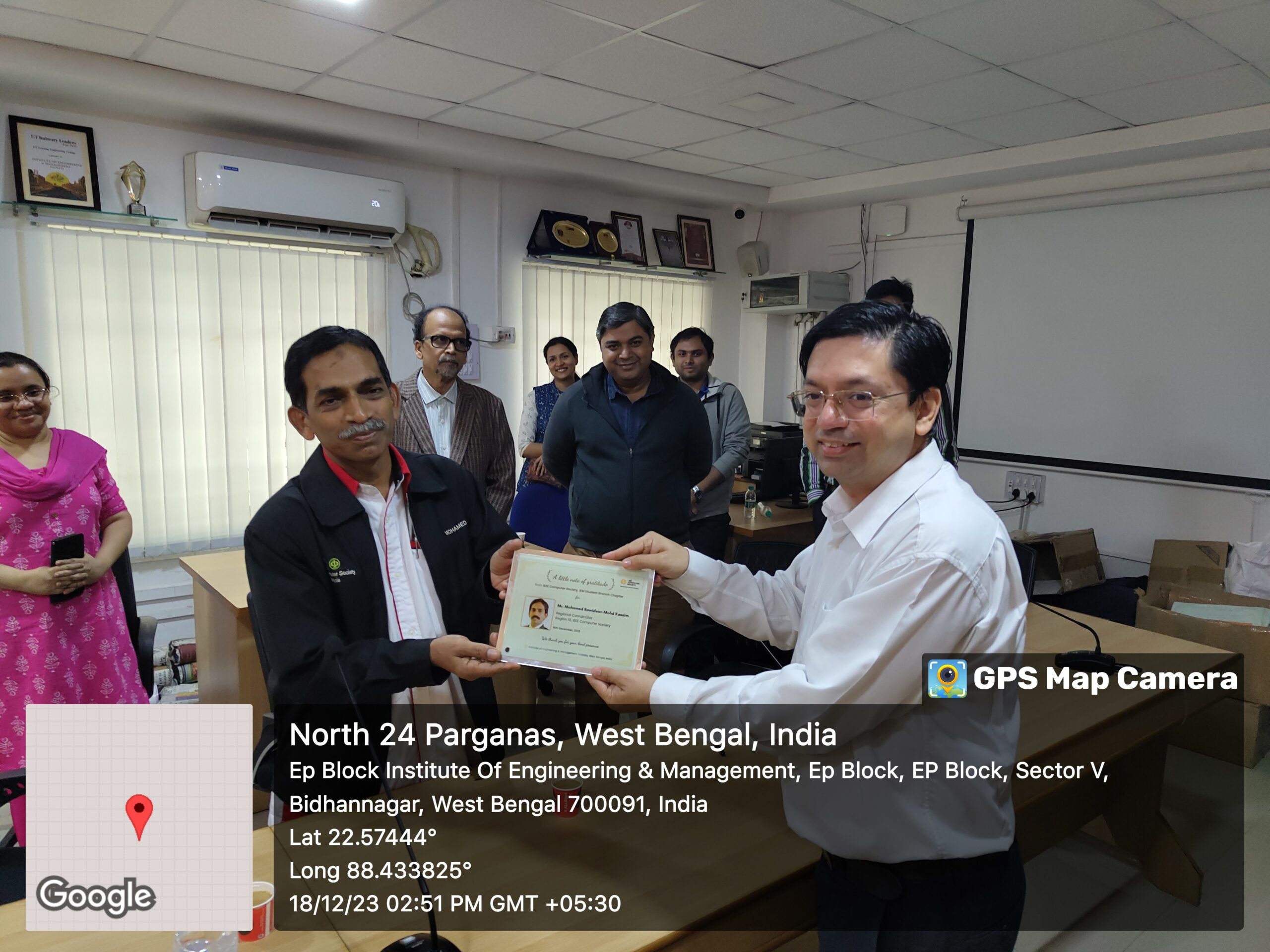 “Foreign delegate visit to IEEE CS IEM Chapter “