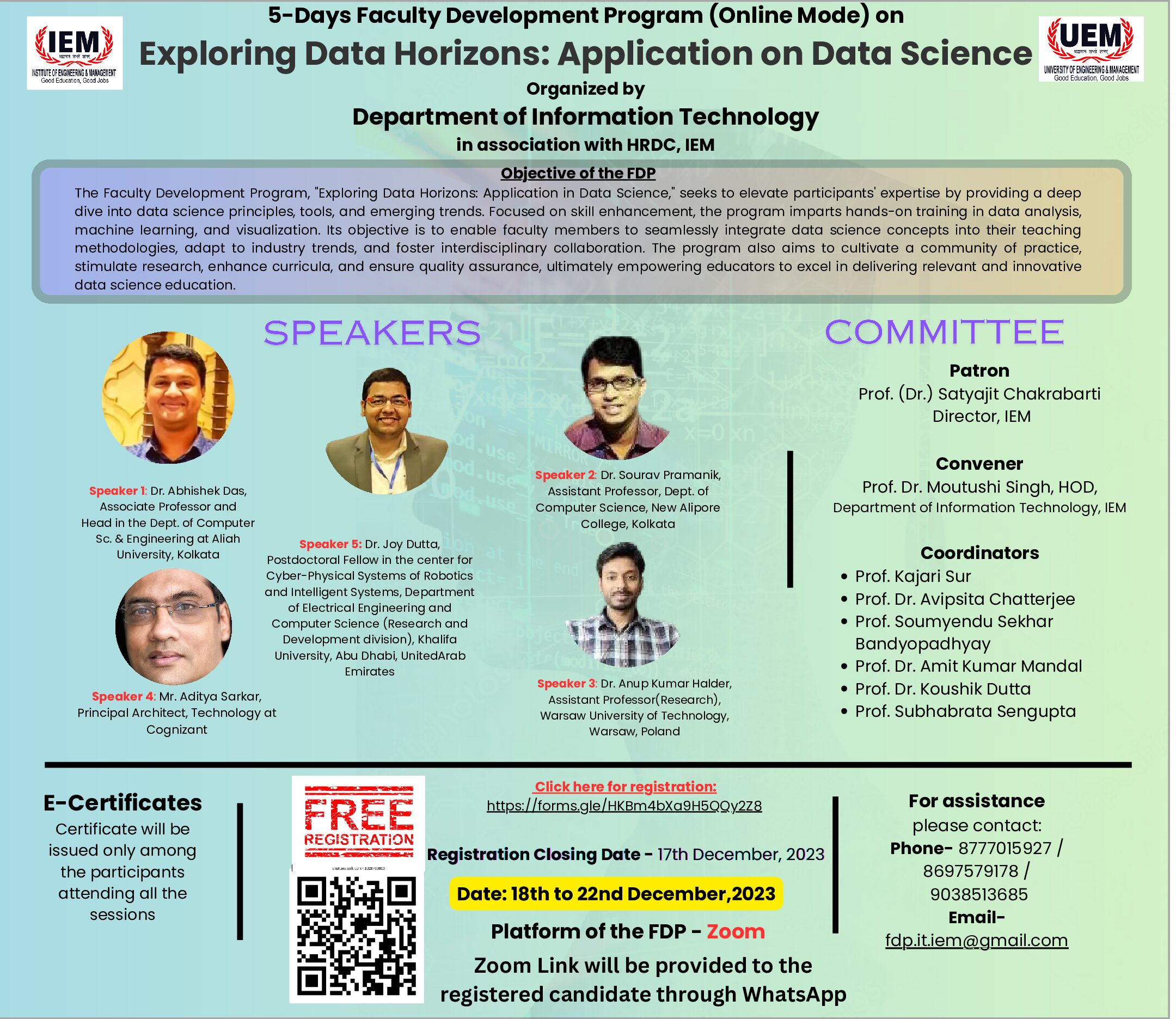 Faculty Development Program on   Exploring Data Horizons: Application on Data Science