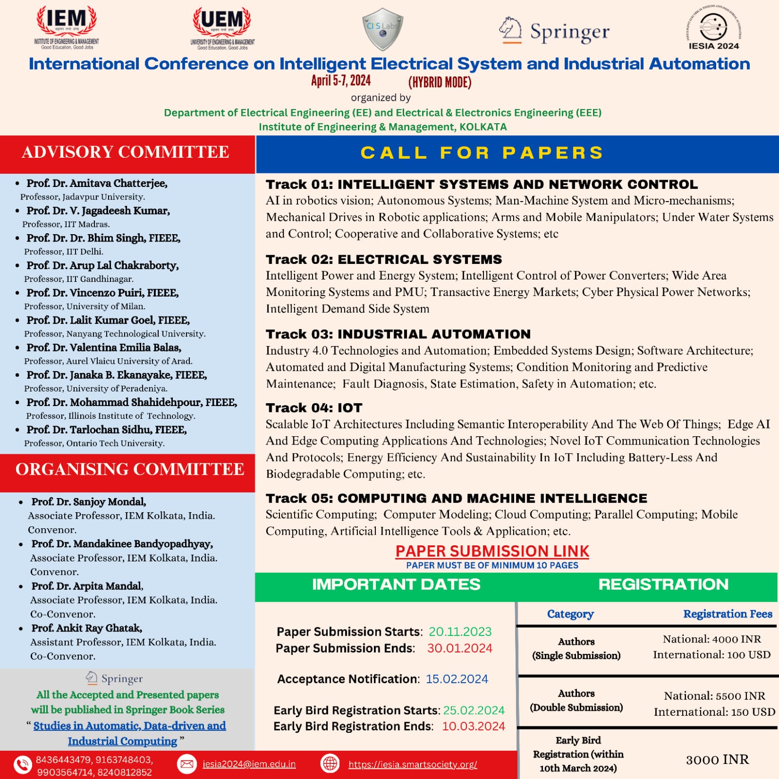 Conference on  Intelligent Electrical Systems & Industrial Automation  2024