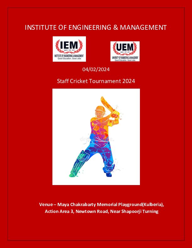 Staff Cricket Tournament