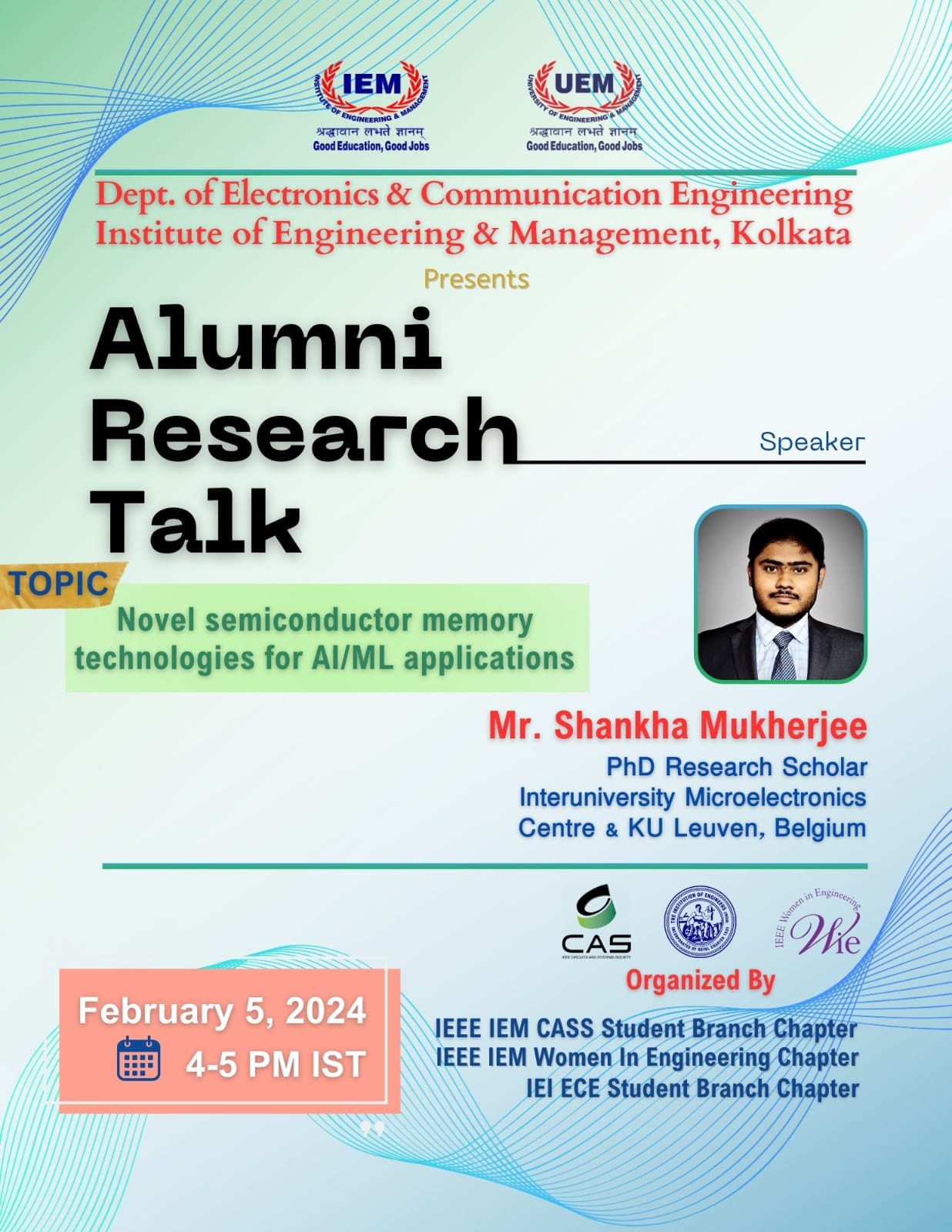 Alumni research talk: organized on 5th February 2024