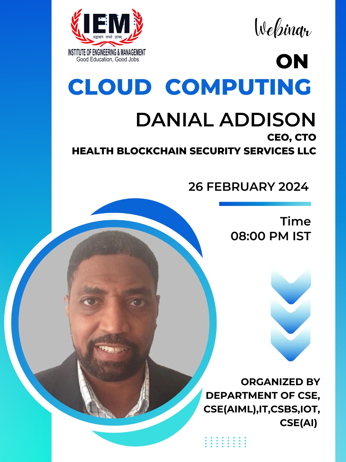 Distinguished talk on Cloud Computing