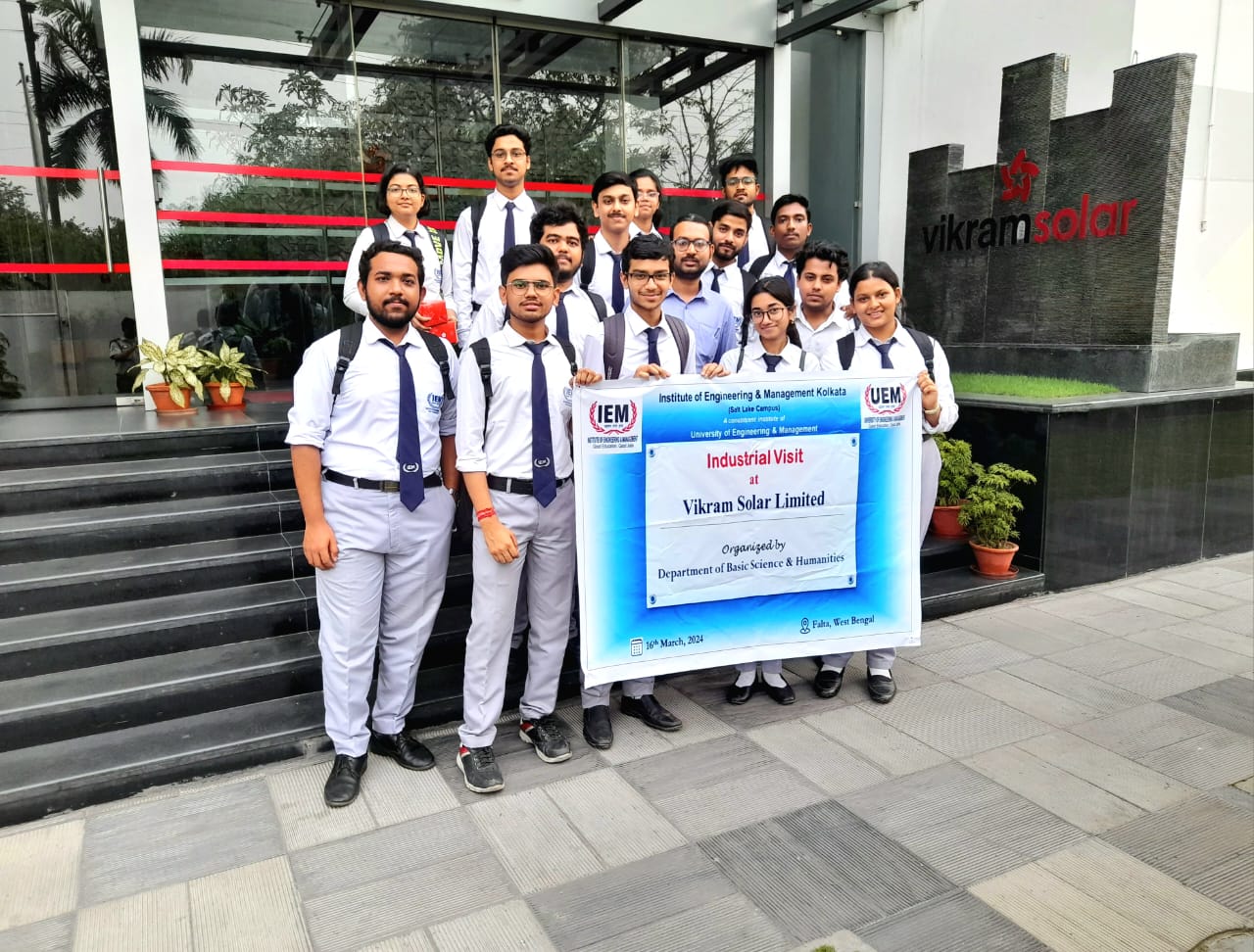 Industrial visit at Vikram Solar Limited, Falta, West Bengal