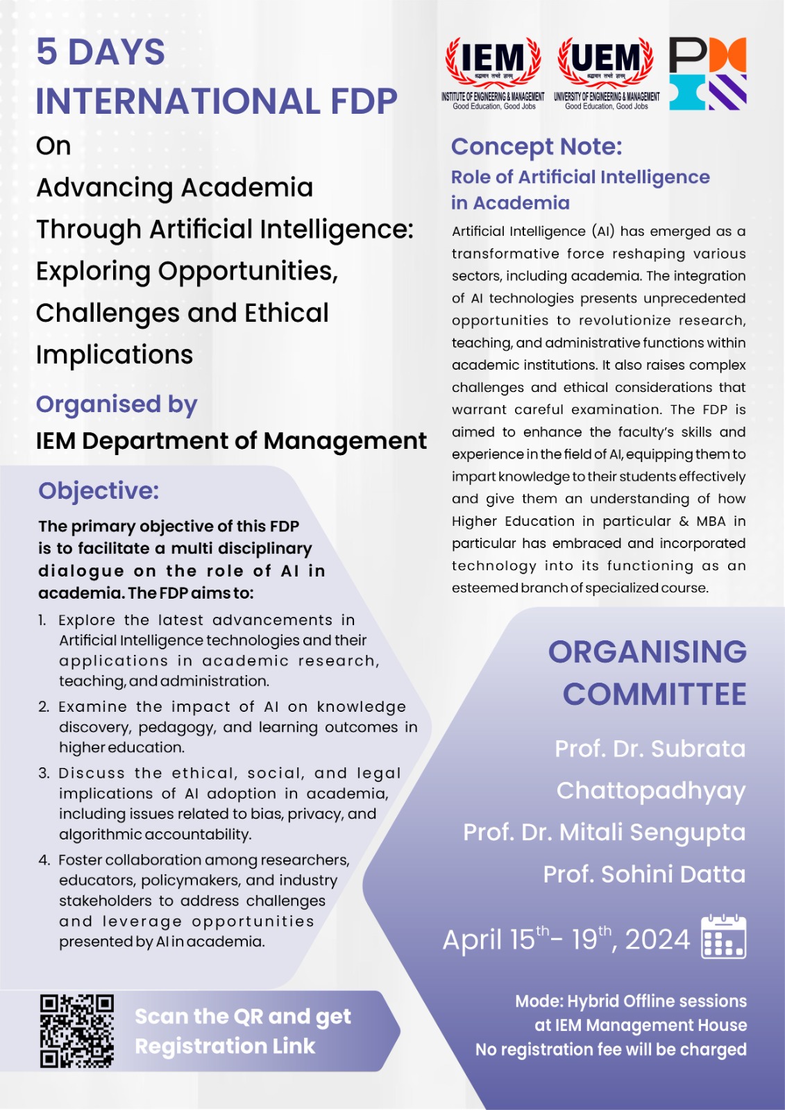 International FDP on ” Work Life Balance”