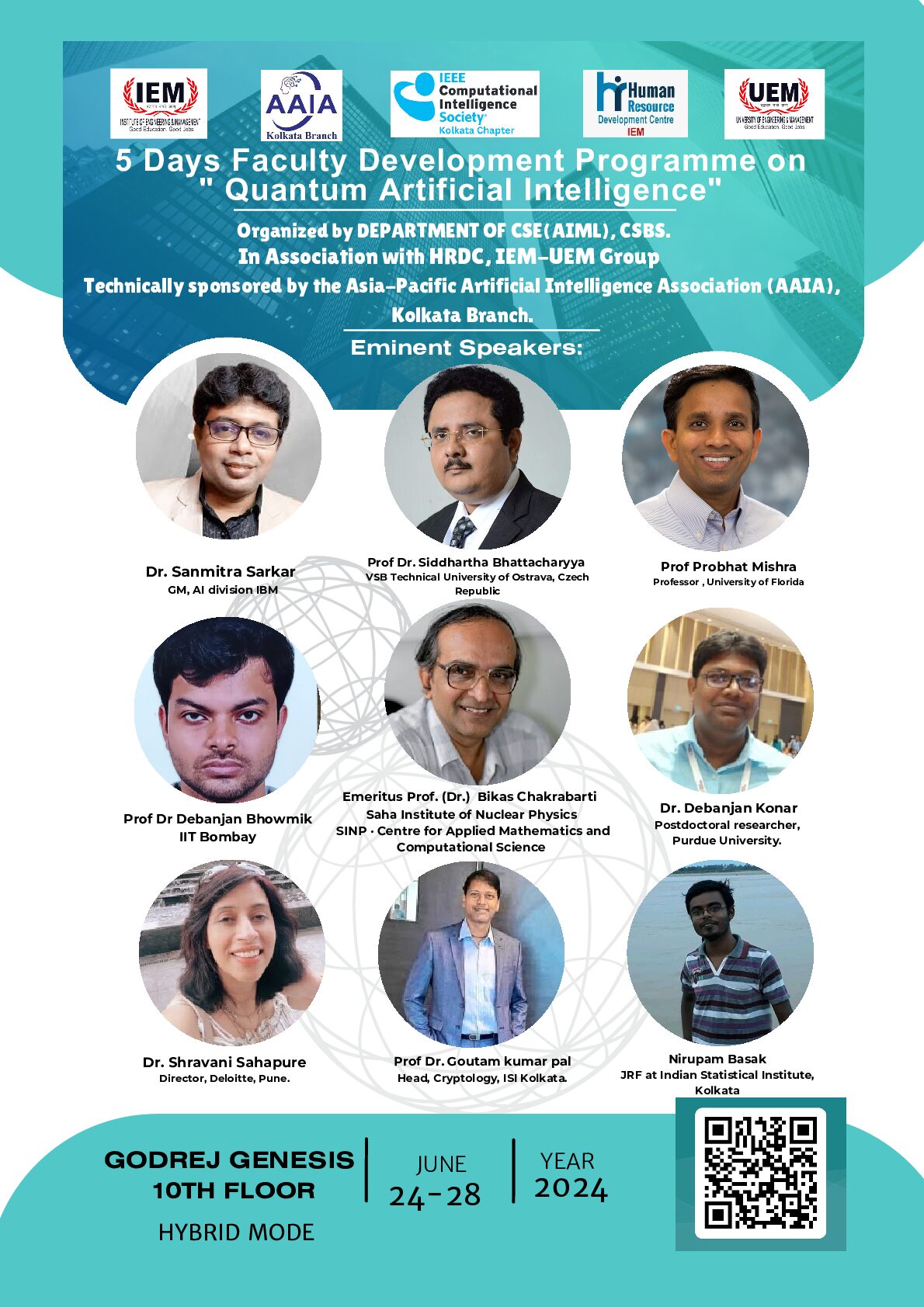 Five-Day Faculty Development Program on “Quantum Artificial Intelligence”