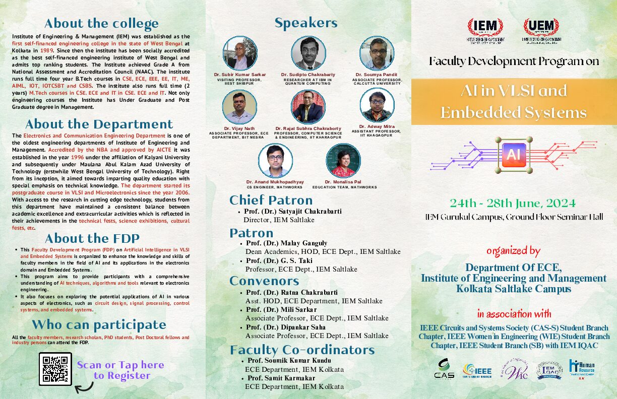 5 days’ FDP on “AI in VLSI and Embedded System”