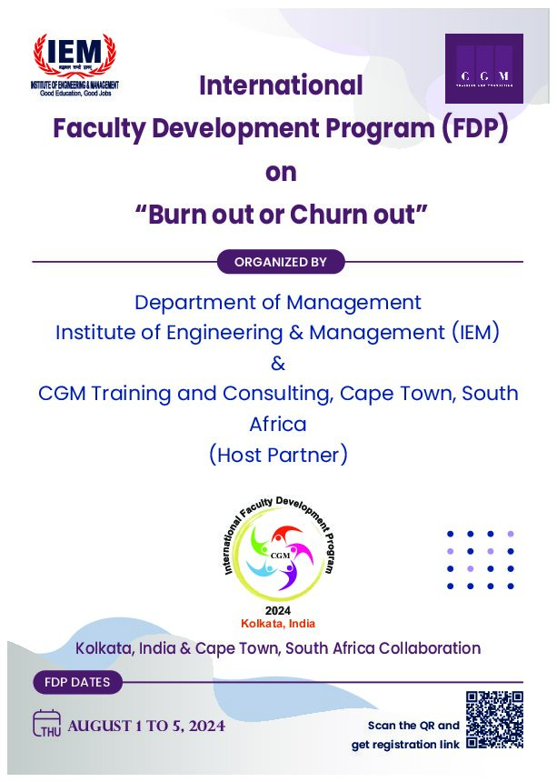 FDP on ” Burn out or Churn out”