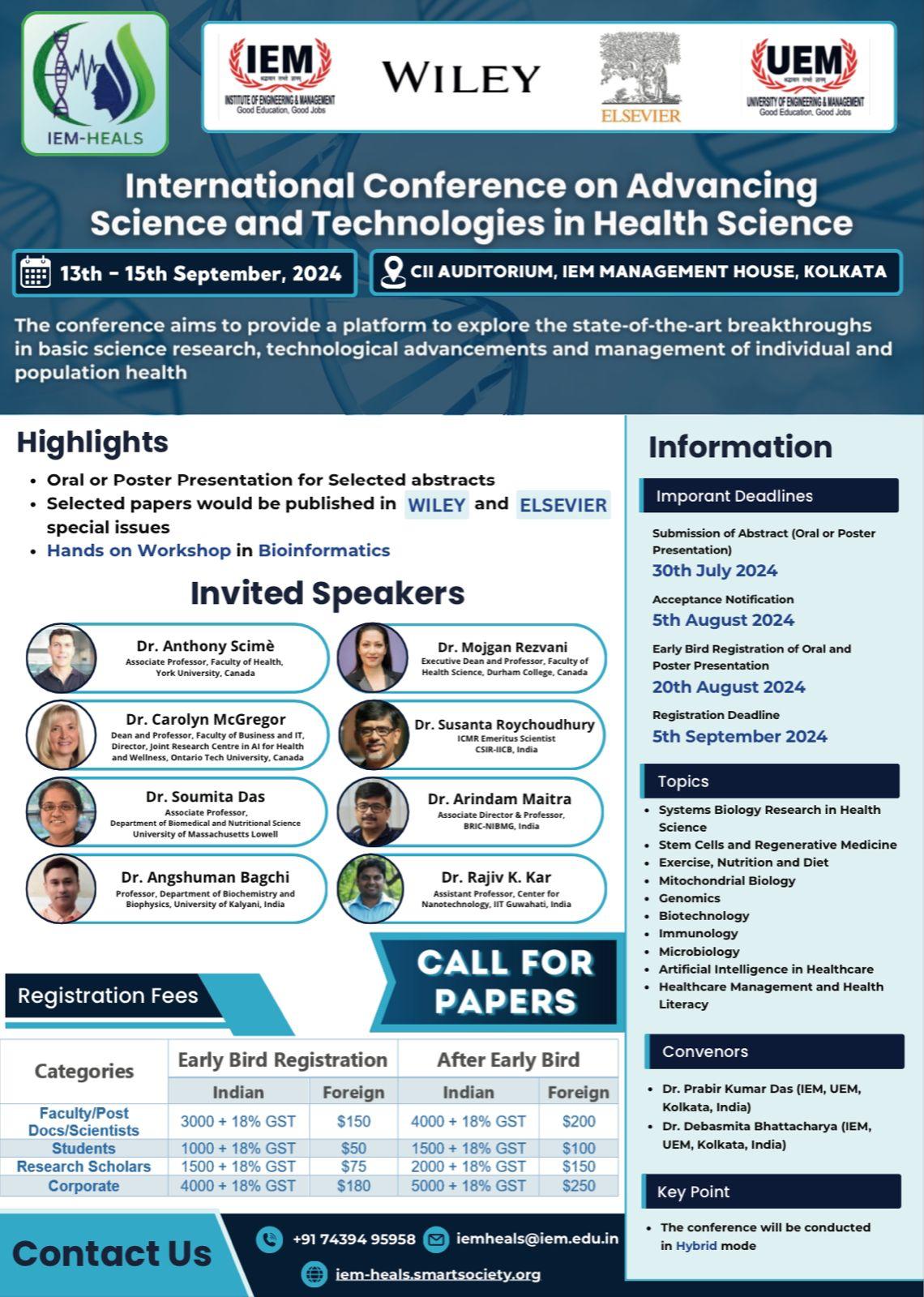 International Conference on Advancing Science and Technologies in Health Science (IEM-HEALS-24