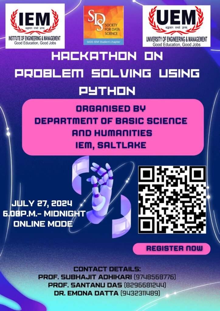HACKATHON on Problem Solving Using Python - IEM Group