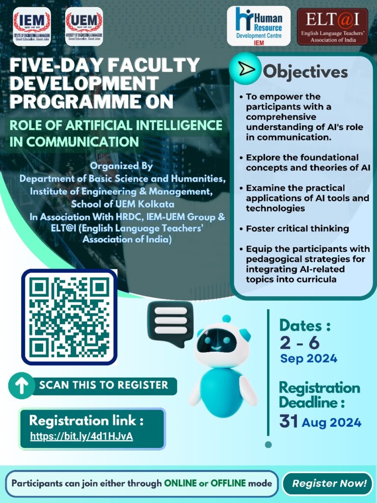 Faculty Development Program on "The Role Of Artificial Intelligence In ...